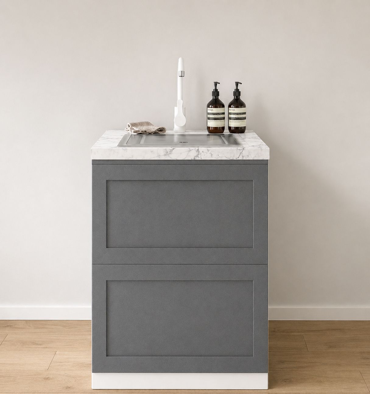 Modulo cucina con lavello e rubinetto | Set completo Home Staging (5 colori)
